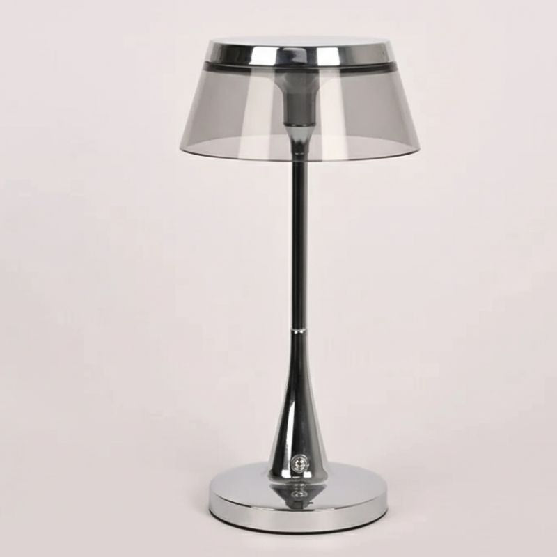 Lampe À Poser Champignon En Verre Et Métal Design Moderne