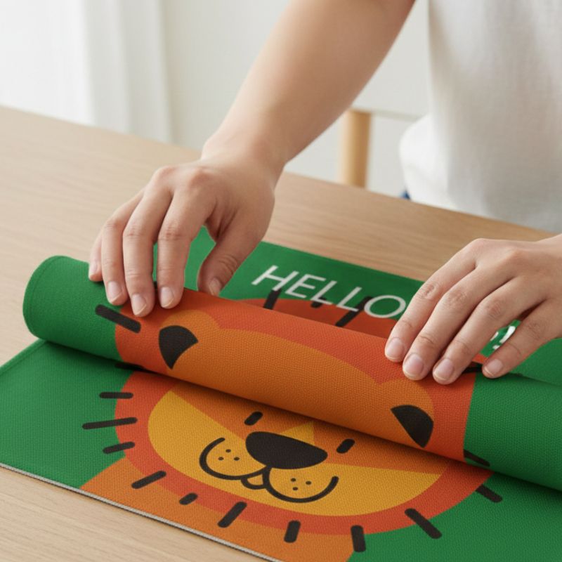 Set De Table en Lin Motif Lion