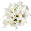 Fleur Artificielle Blanc Bouquet Lys Calla Silhouette Élancée