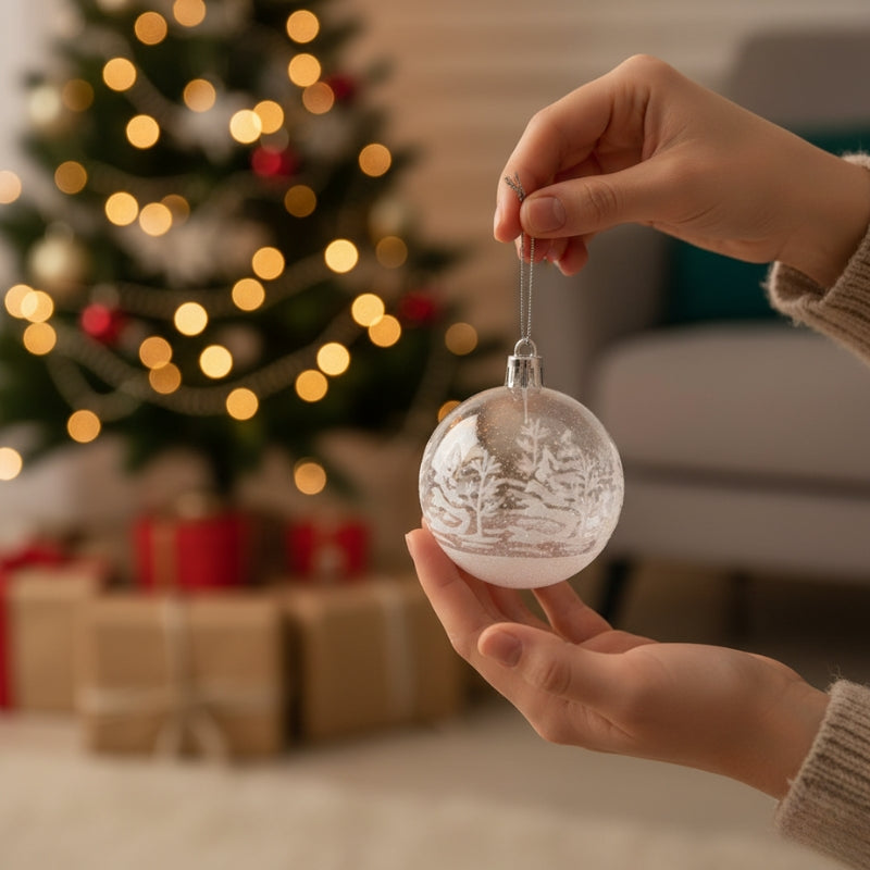 Décorations de Noël Boules Sapin Pailletées