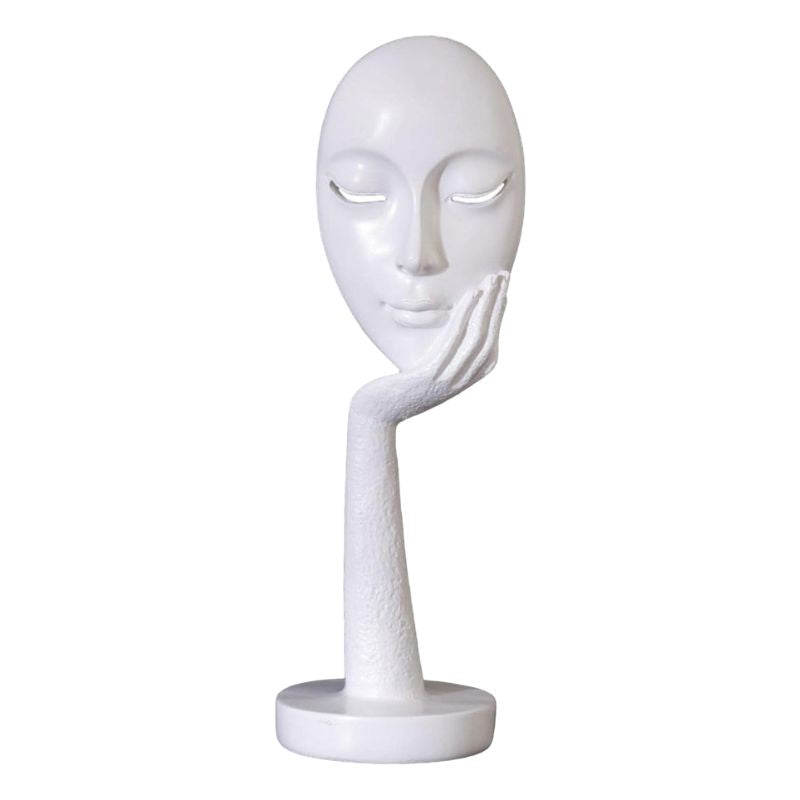 Sculpture Visage Artistique Avec Expression Abstraite
