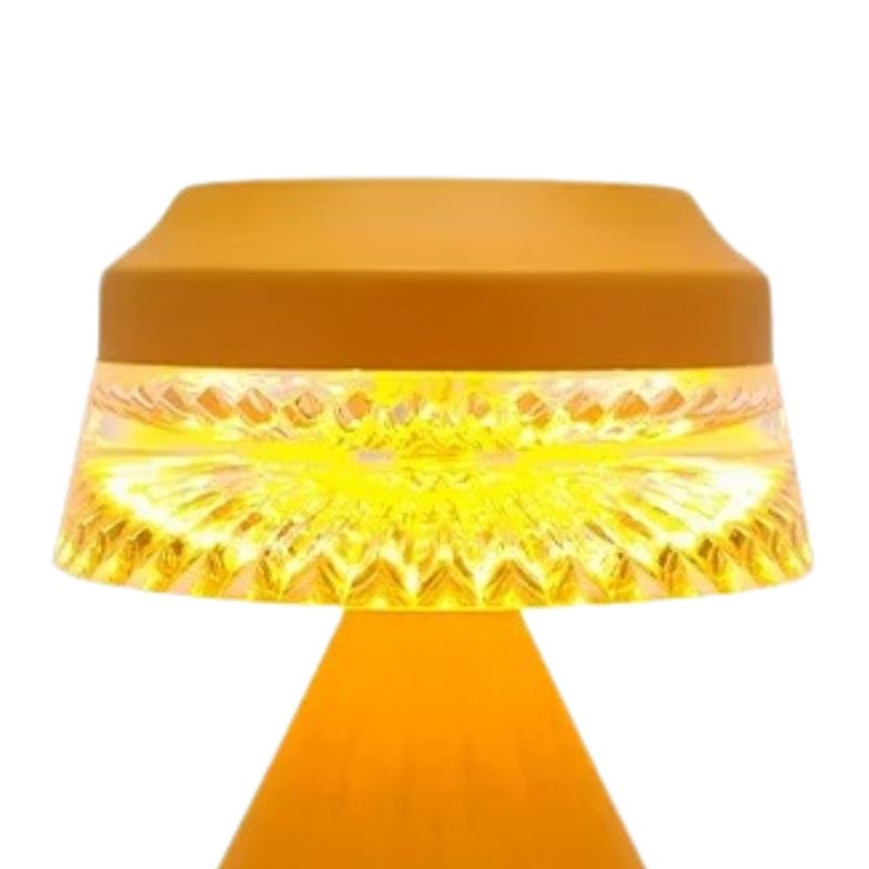 Lampe Champignon Année 70 Noire Avec Effet Cristal Lumineux