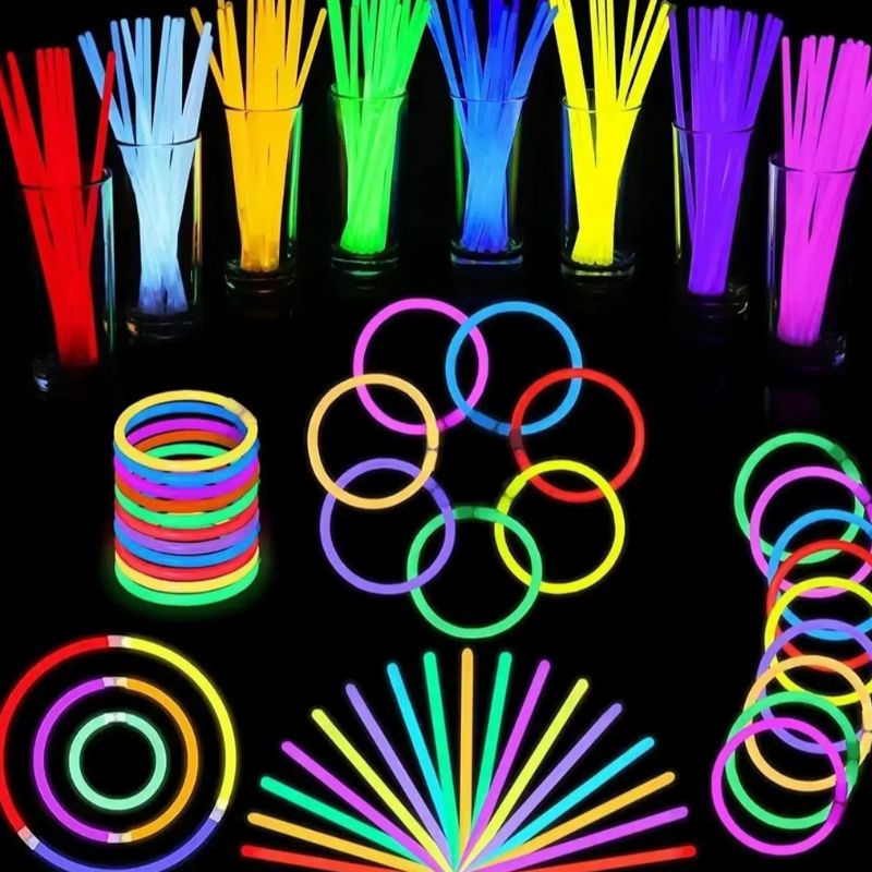 Bâtons Lumineux Fluorescents Multicolores Lot de 50