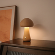 Lampe Champignon Tactile En Bois Naturel