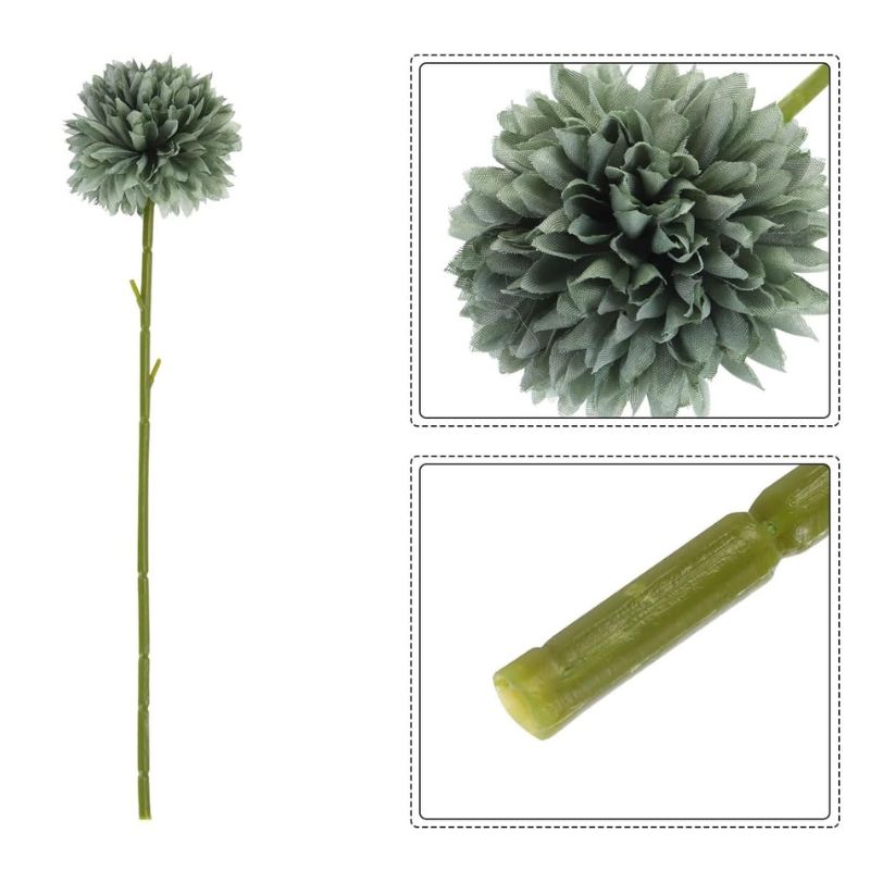 Fleur Artificielle Vert Pompon Décoratif