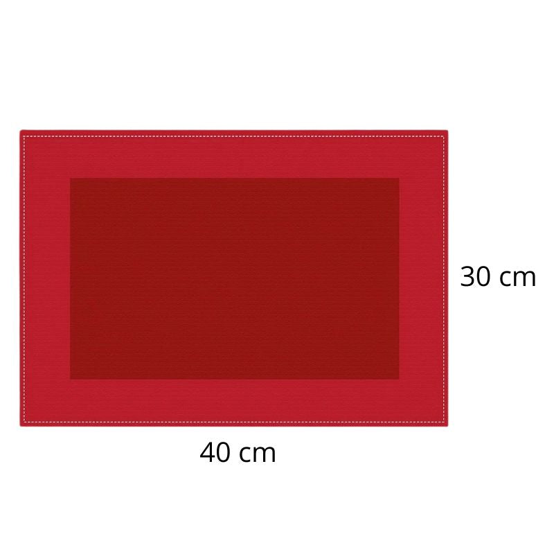 Set De Table Lavable Rouge Élégant Et Résistant À La Chaleur 2 Pièces
