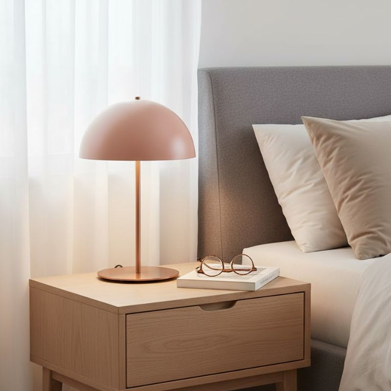 Lampe Champignon Rose Raffinée