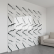 Panneau Mural PVC Avec Effet Marbre Blanc Et Veinage Noir Moderne