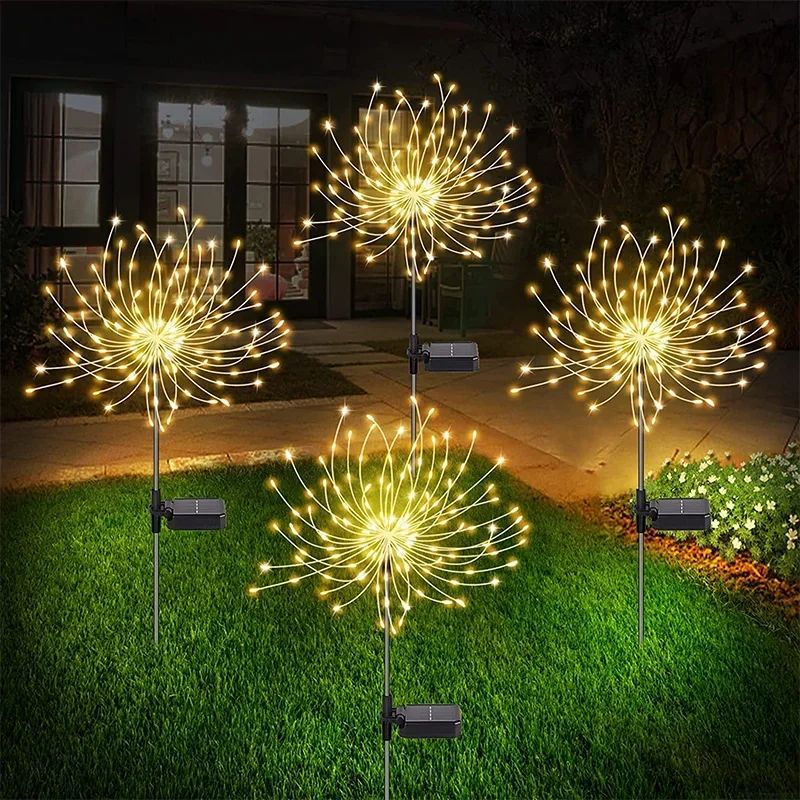 Luminaires Solaires Décoratifs Feu d’Artifice LED