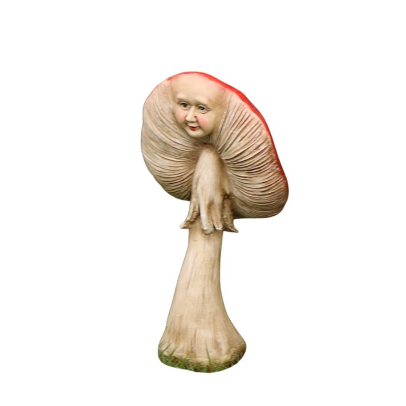 Sculpture Visage Décorative En Forme De Champignon Artistique