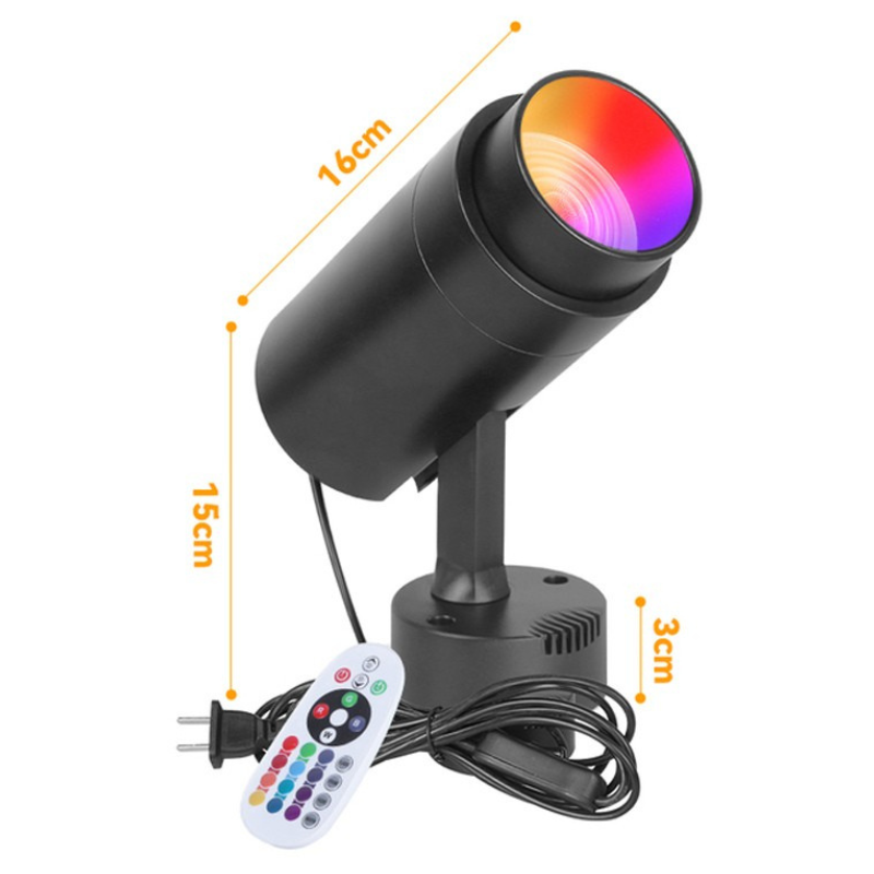 Éclairage Festif Spot LED RGB Avec Télécommande