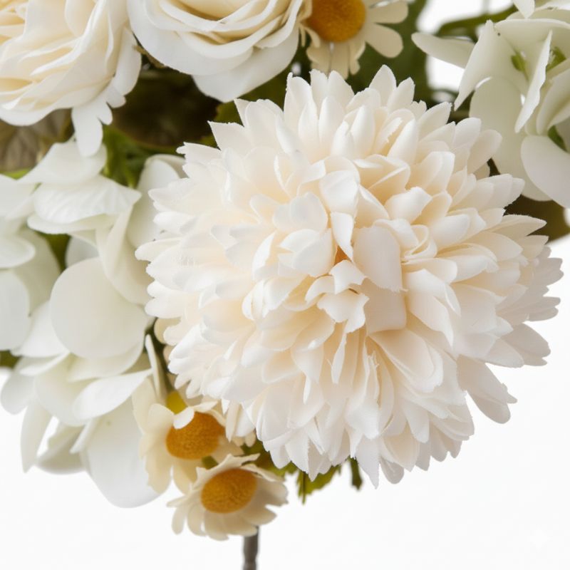 Fleur Artificielle Blanc Bouquet Champêtre Chic