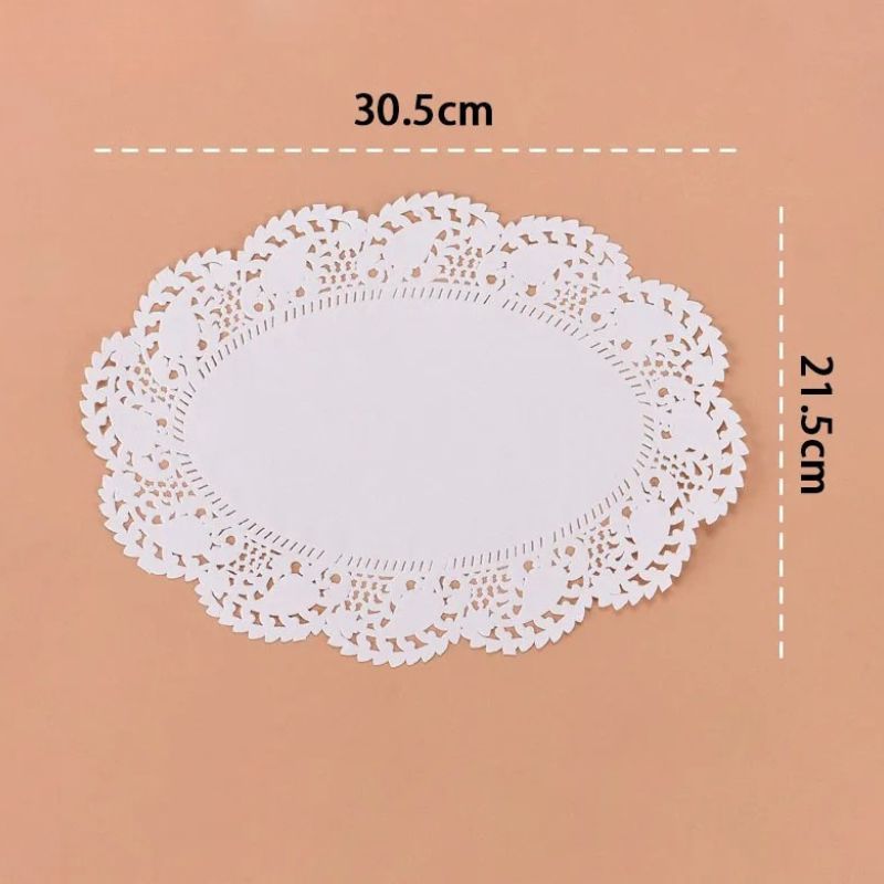 Set De Table En Papier Dentelle Élégant 150 Pièces
