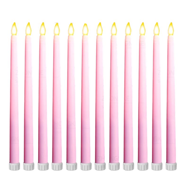 Bougies LED Coniques Avec Flamme Réaliste Lot de 12