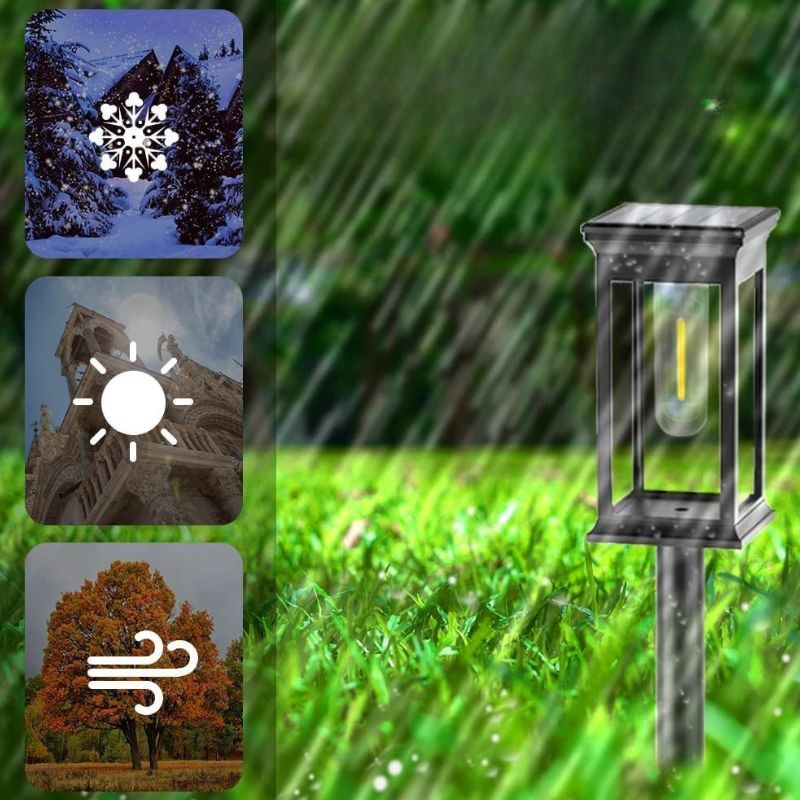 Bornes Lumineuses LED Solaires Étanches Design Rétro