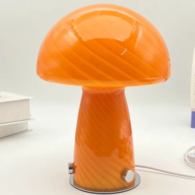 Lampe Champignon Année 70 En Verre Design Vintage