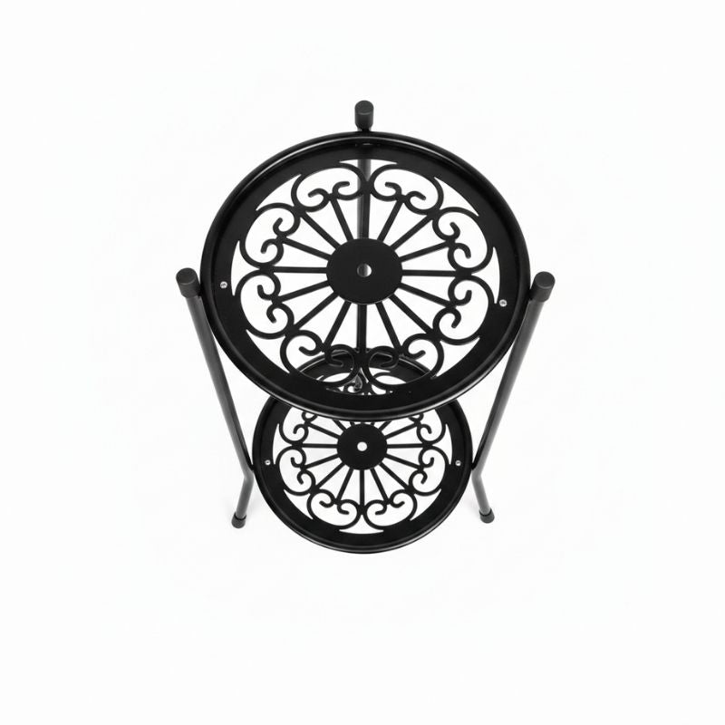 Support Terrarium En Métal À Deux Niveaux