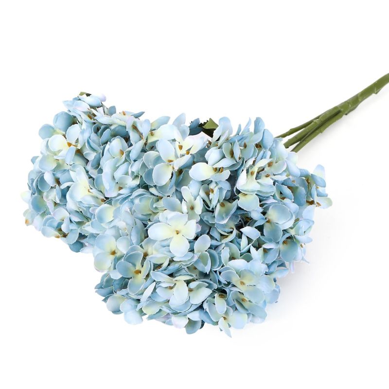 Fleur Artificielle Bleu Hortensia En Bouquet