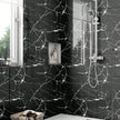 Panneau Mural PVC Effet Marbre Noir Moderne
