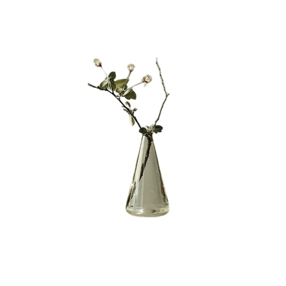Vase Japonais en Verre Transparent pour Plantes et Fleurs