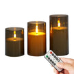 Bougies LED Sans Flamme avec Télécommande Lot de 3