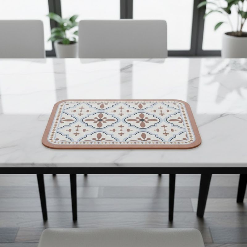 Set De Table Cuir Design Vintage Étanche Et Durable