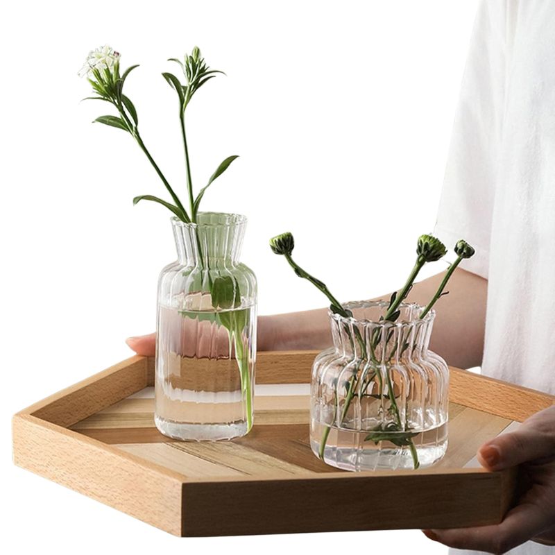 Vase Transparent en Verre de Style Nordique