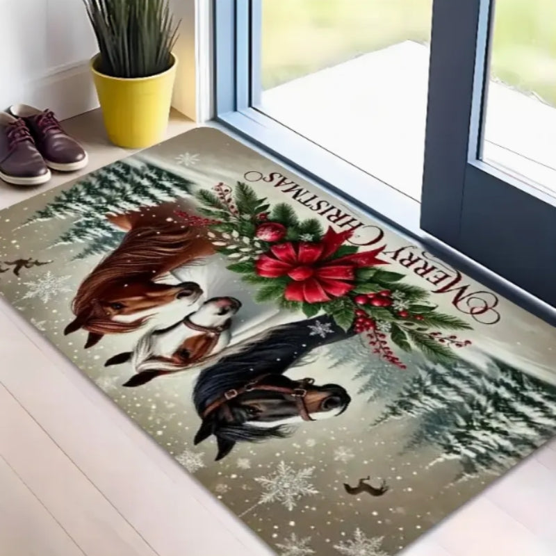 Décorations de Noël Tapis Chevaux d’Hiver