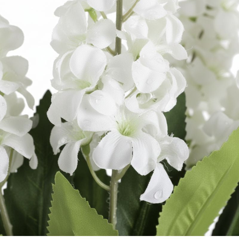 Fleur Artificielle Blanc Tiges Longues Style Naturel
