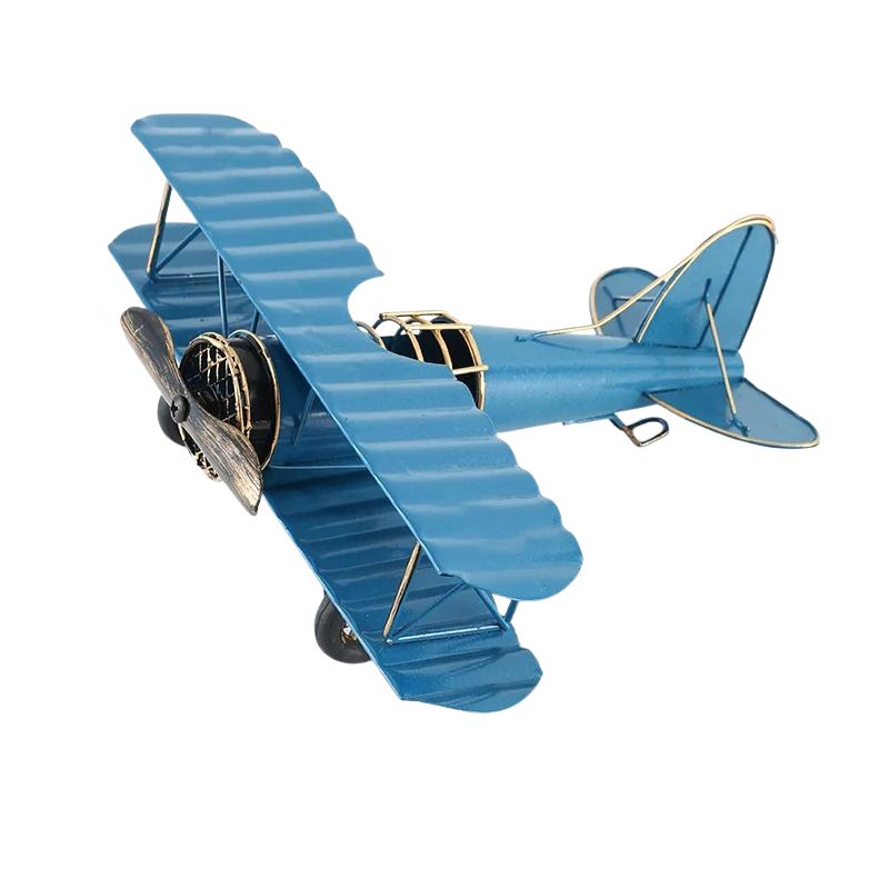 Sculpture Métal Avion Vintage