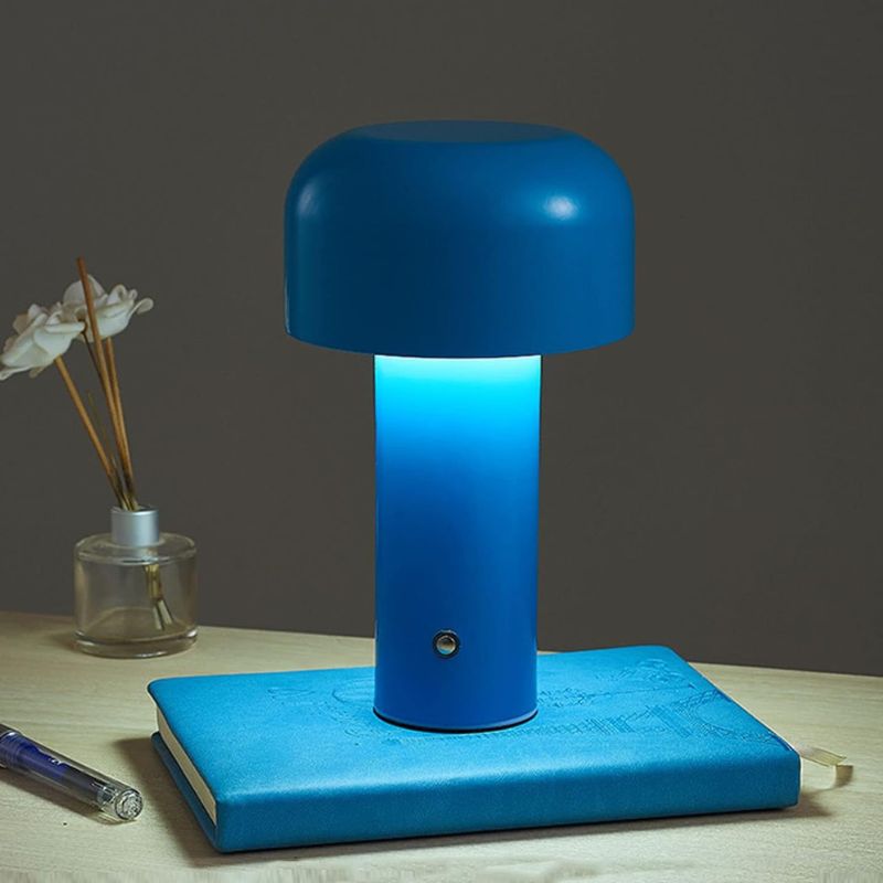 Lampe Champignon Bleue Contemporaine