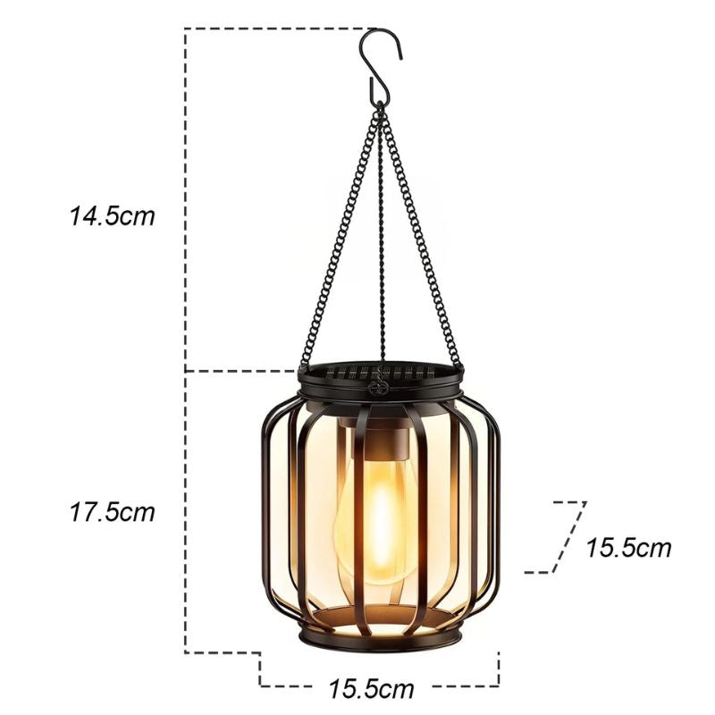 Lanternes Solaires Décoratives LED Suspendue Style Industriel