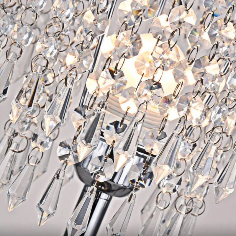 Éclairages De Table En Cristal Avec Pied Chromé Élégant