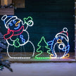 Décorations de Noël Bonhomme de Neige et Pingouin Lumineux