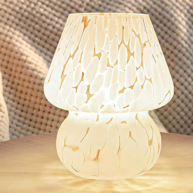 Lampe Champignon En Verre Soufflé À La Main