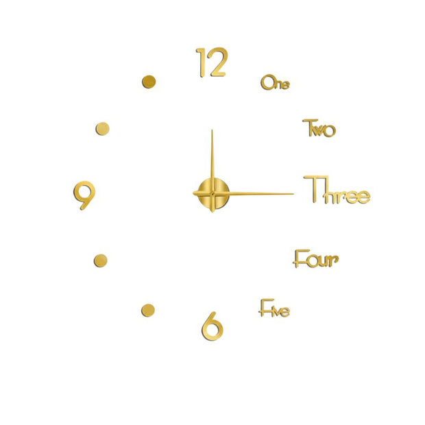 Grande Horloge Murale Chiffres Découpés