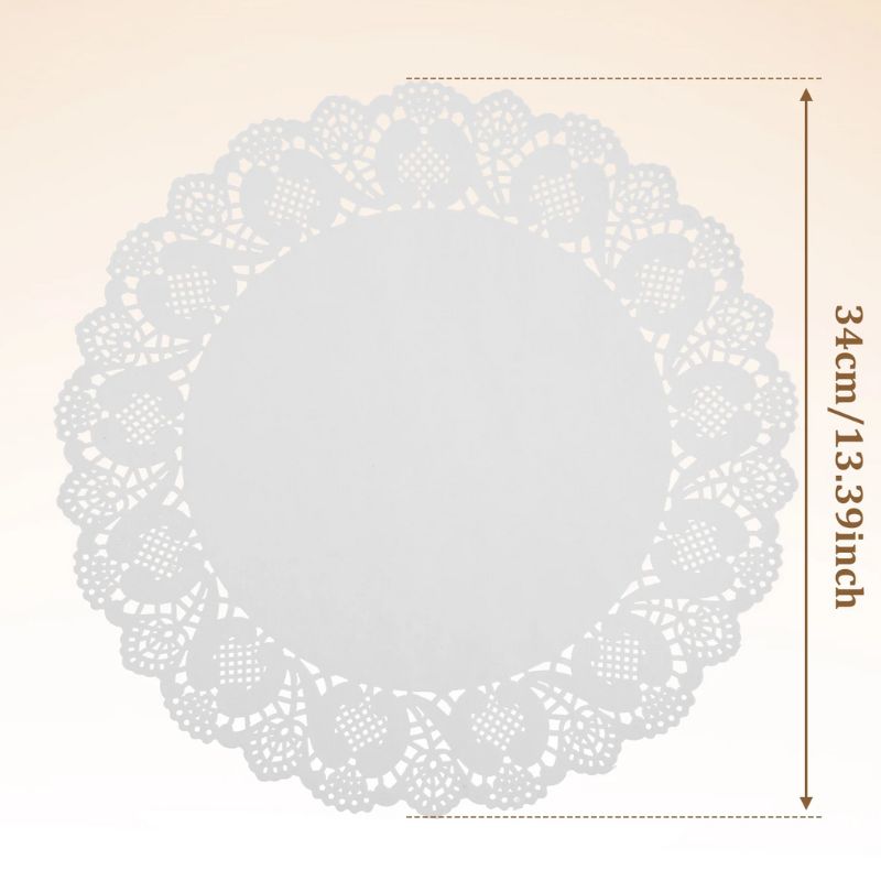 Set De Table Jetable En Papier Dentelle Lot de 100 Pièces