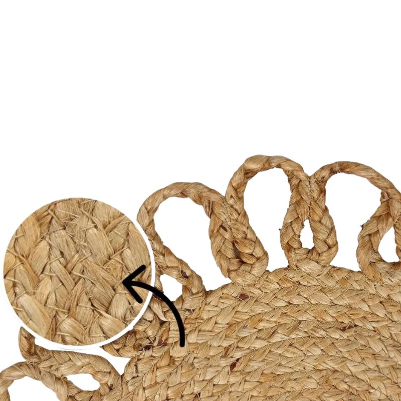 Set De Table En Osier Naturel Avec Design Original Et Raffiné 4 Pièces