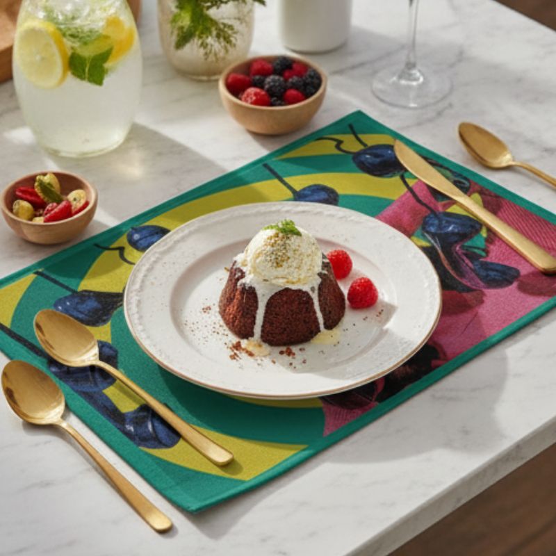 Set De Table En Lin Lavable Design Moderne Et Créatif