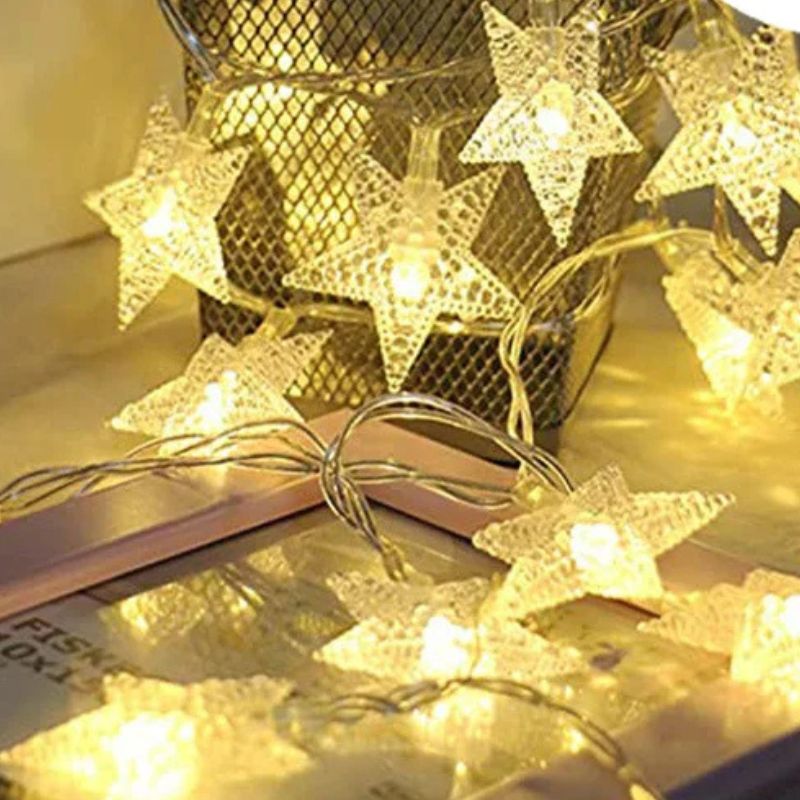 Guirlandes Solaires Étoiles Brillantes LED