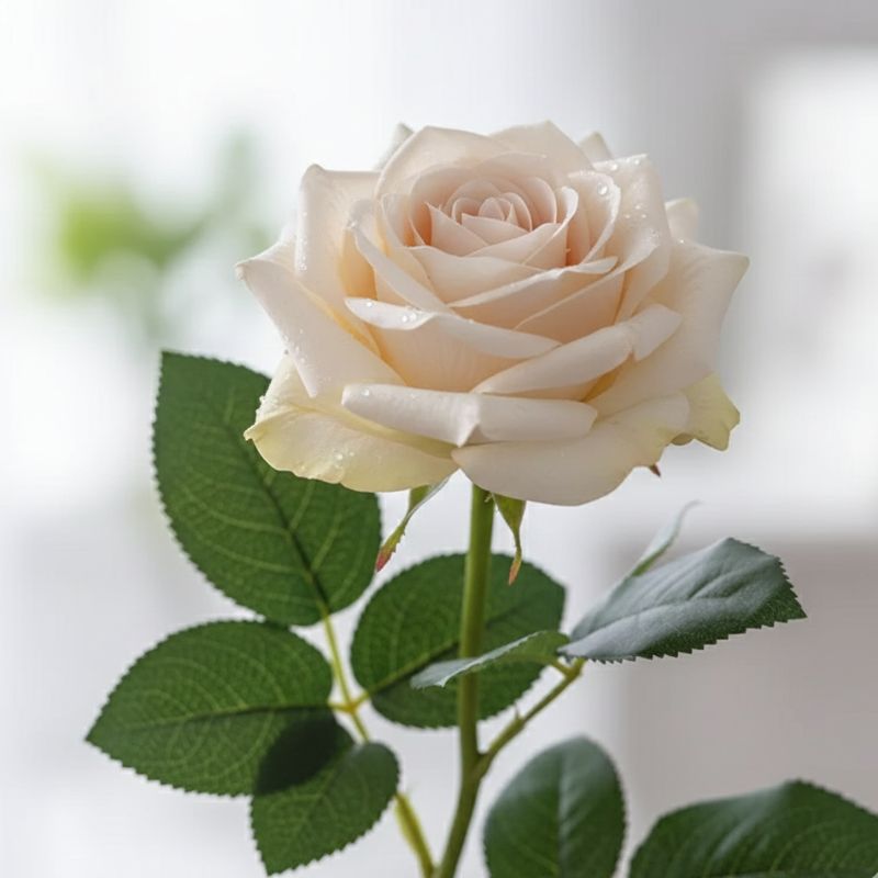 Fleur Artificielle Beige Avec Roses Ivoire