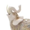 Statuette En Ivoire Éléphant Décoratif Avec Ornements Sculptés