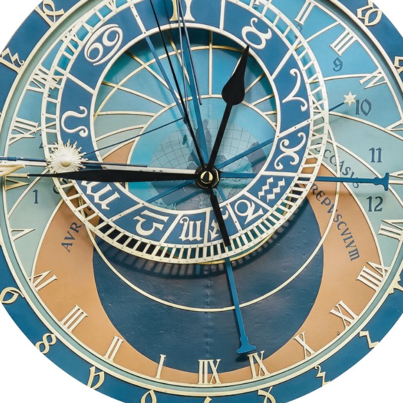 Horloge Astronomique Murale Vintage À Chiffres Romains