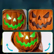 Citrouilles Halloween Fantôme Lumineux Suspendu avec Effets Sonores