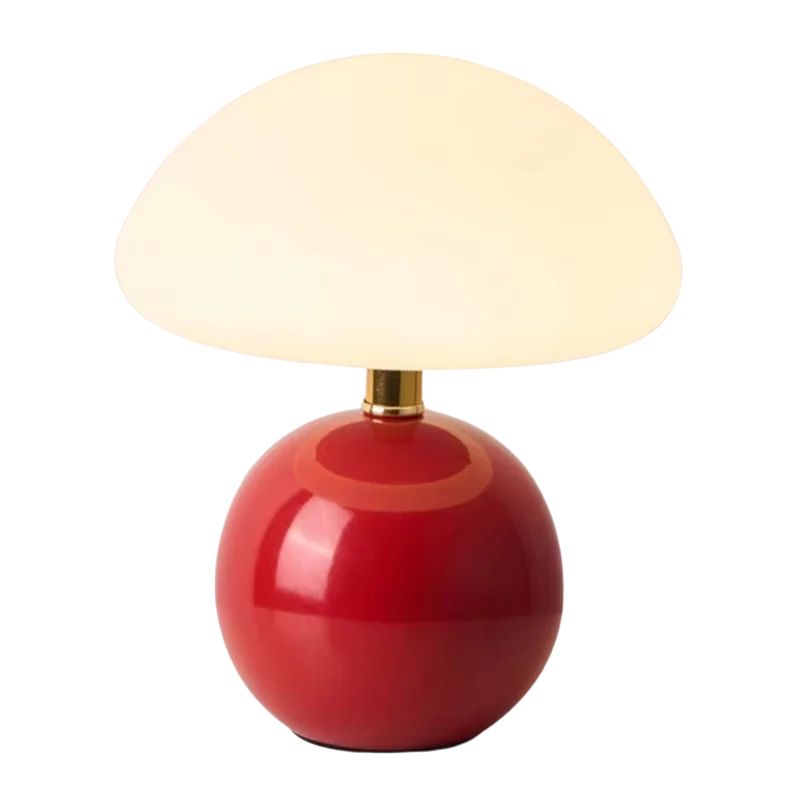 Lampe Champignon En Verre Opalin Design Moderne