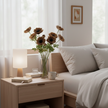 Fleur Artificielle Marron Avec Pétales Ondulés