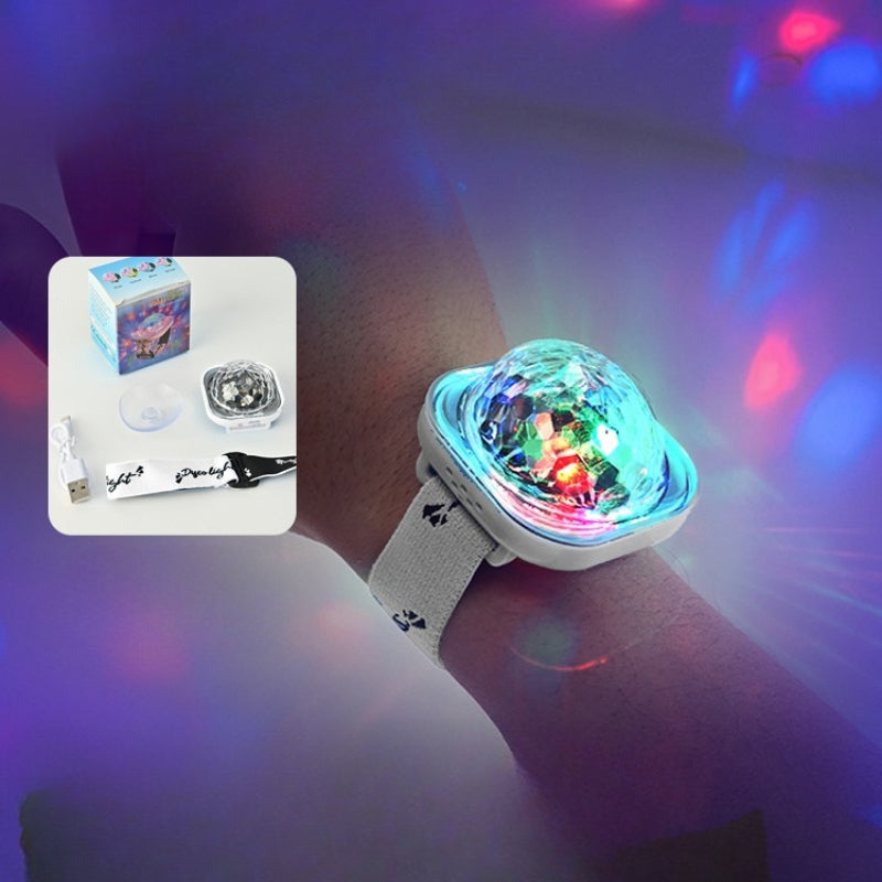 Éclairage de Soirée LED Bracelet Disco avec Projection Lumineuse