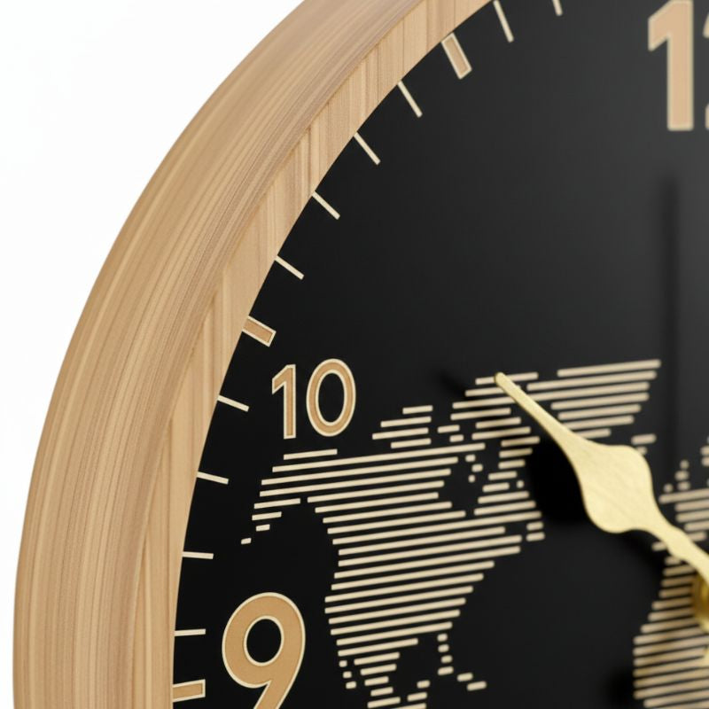 Horloge Murale Avec Design Carte Du Monde