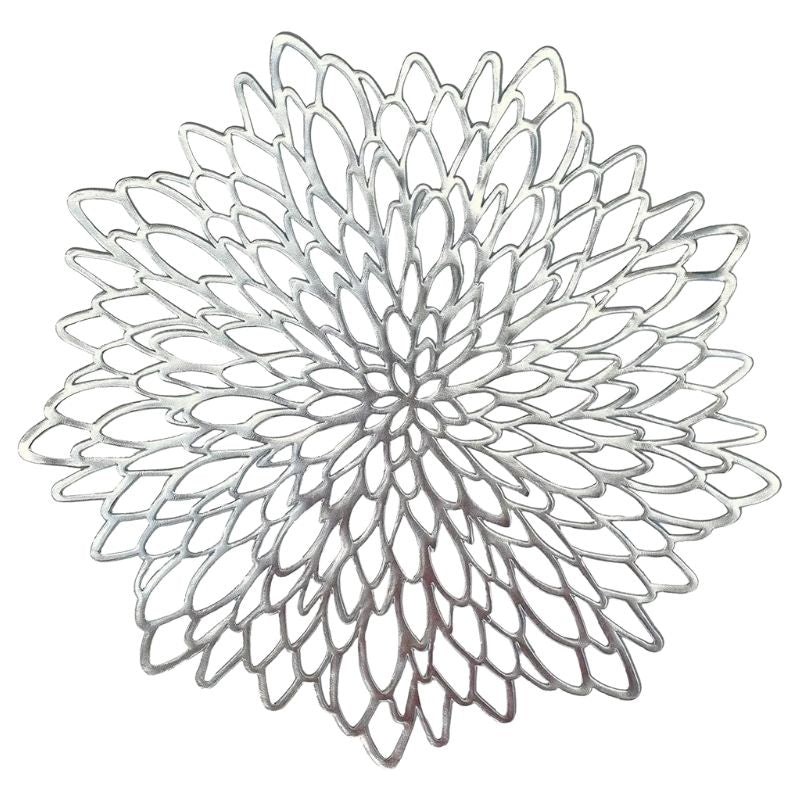 Set De Table Vinyle Feuille Ajourée Élégante Et Lavable 4 Pièces