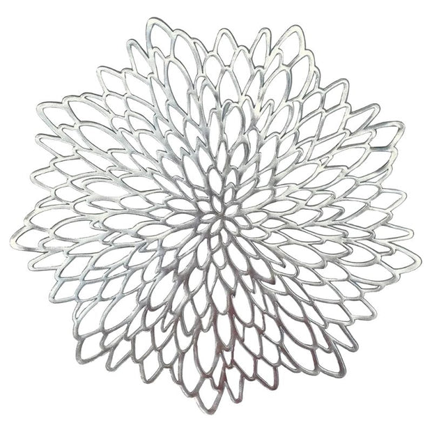 Set De Table Vinyle Feuille Ajourée Élégante Et Lavable 4 Pièces